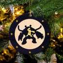 Electivire Pokemon Evolution Wood Circle Ornament Perfect Gift For Holiday Nearkii