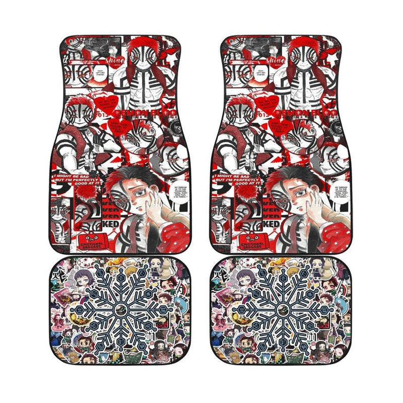 Akaza Car Floor Mats Demon Slayer Anime Car Accessories Nearkii
