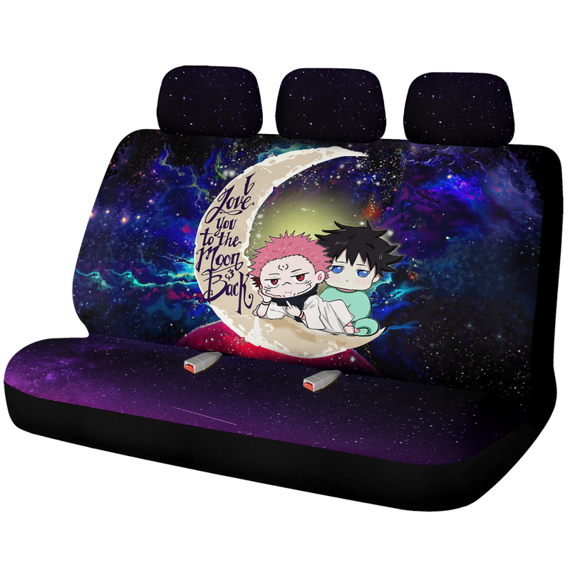 Jujutsu Kaisen Gojo Sukuna Chibi Anime Love You To The Moon Galaxy Premium Custom Car Back Seat Covers Decor Protectors Nearkii