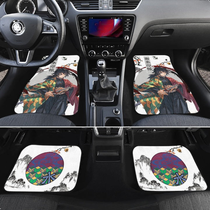 Demon Slayer Car Floor Mats Anime Giyuu Japanese Style Car Accessories Nearkii
