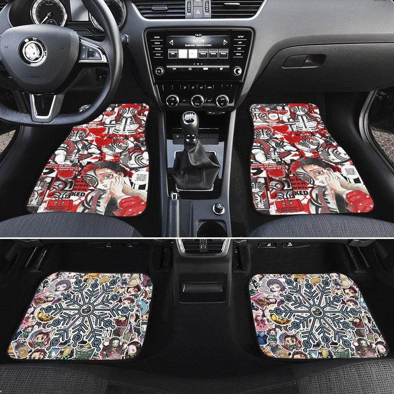 Akaza Car Floor Mats Demon Slayer Anime Car Accessories Nearkii