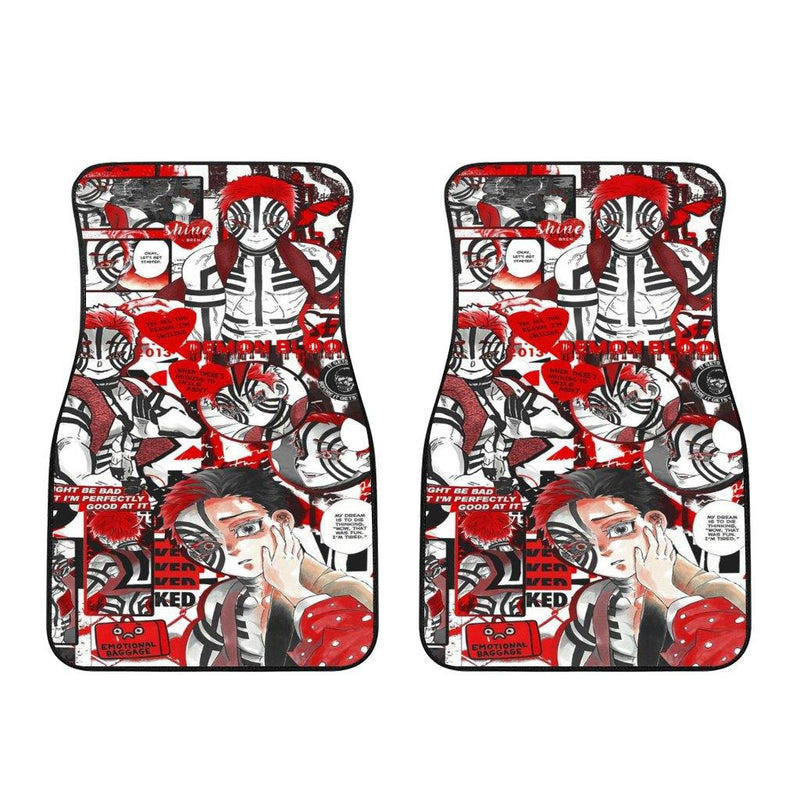 Akaza Car Floor Mats Demon Slayer Anime Car Accessories Nearkii