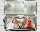 Chicken Family Driving Car Auto Sunshades Nearkii