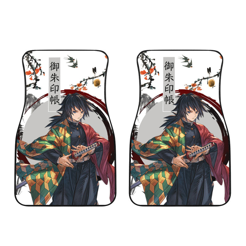Demon Slayer Car Floor Mats Anime Giyuu Japanese Style Car Accessories Nearkii