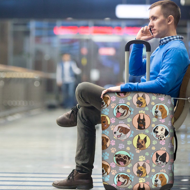 Dogs Galore Spandex Luggage Cover Suitcase Protector Nearkii
