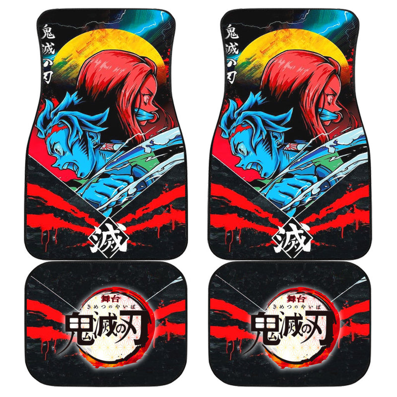 Tanjiro x Nezuko Car Floor Mats Custom Demon Slayer Anime Car Accessories Nearkii