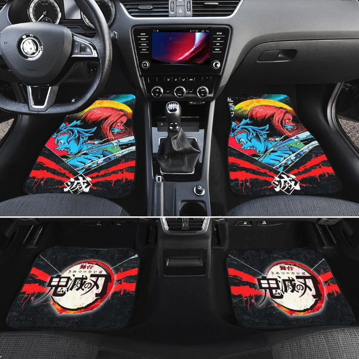 Tanjiro x Nezuko Car Floor Mats Custom Demon Slayer Anime Car Accessories Nearkii