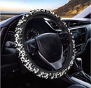 Black And White Cow Pattern Print Car Steering Wheel Cover Nearkii