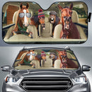 Funny Horses Winter HD Right Hand Drive Car Auto Sunshades Nearkii