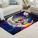 Mice Couple Love You To The Moon Galaxy Carpet Rug Home Room Decor Nearkii