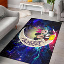 Mice Couple Love You To The Moon Galaxy Carpet Rug Home Room Decor Nearkii