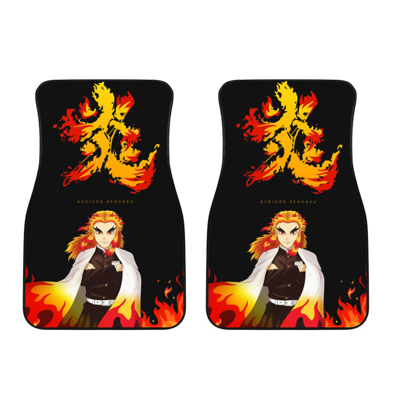 Demon Slayer Anime Car Floor Mats Kyojuro Rengoku x Symbol Car Accessories Nearkii