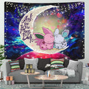 Couple Pokemon Love You To The Moon Galaxy Tapestry Room Decor Nearkii