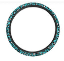 Turquoise Leopard Print Car Steering Wheel Cover Nearkii