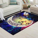 Pikachu Pokemon Sleep Love You To The Moon Galaxy Carpet Rug Home Room Decor Nearkii