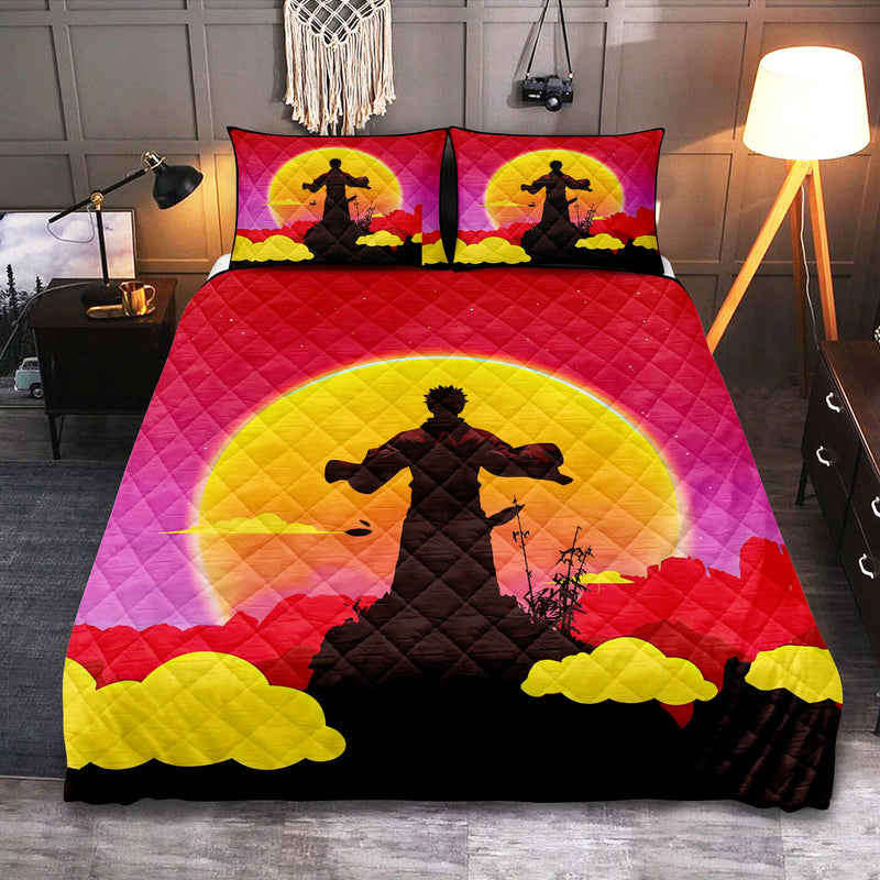 Jujutsu Kaisen Sukuna Anime Sunset Quilt Bed Sets Nearkii