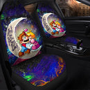 Mario Couple Love You To The Moon Galaxy Car Seat Covers