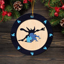 Greninja Pokemon Evolution Water Wood Circle Ornament Perfect Gift For Holiday Nearkii