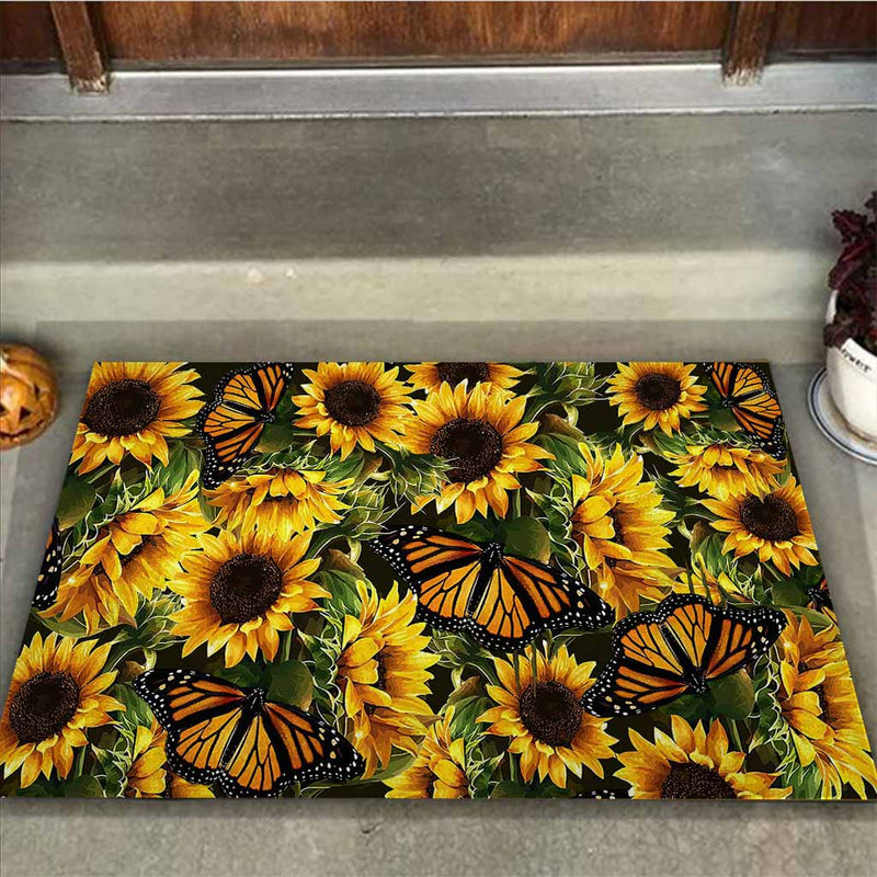 Hello Sunshine Sunflower Doormat Home Decor Nearkii