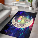 Pusheen Cat Love You To The Moon Galaxy Carpet Rug Home Room Decor Nearkii