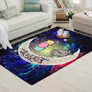 Pusheen Cat Love You To The Moon Galaxy Carpet Rug Home Room Decor Nearkii