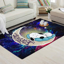 Snoopy Dog Sleep Love You To The Moon Galaxy Carpet Rug Home Room Decor Nearkii