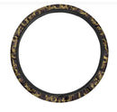 Gold Om Symbol Pattern Print Car Steering Wheel Cover Nearkii