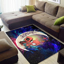 Spiderman And Deadpool Couple Love You To The Moon Galaxy Carpet Rug Home Room Decor Nearkii