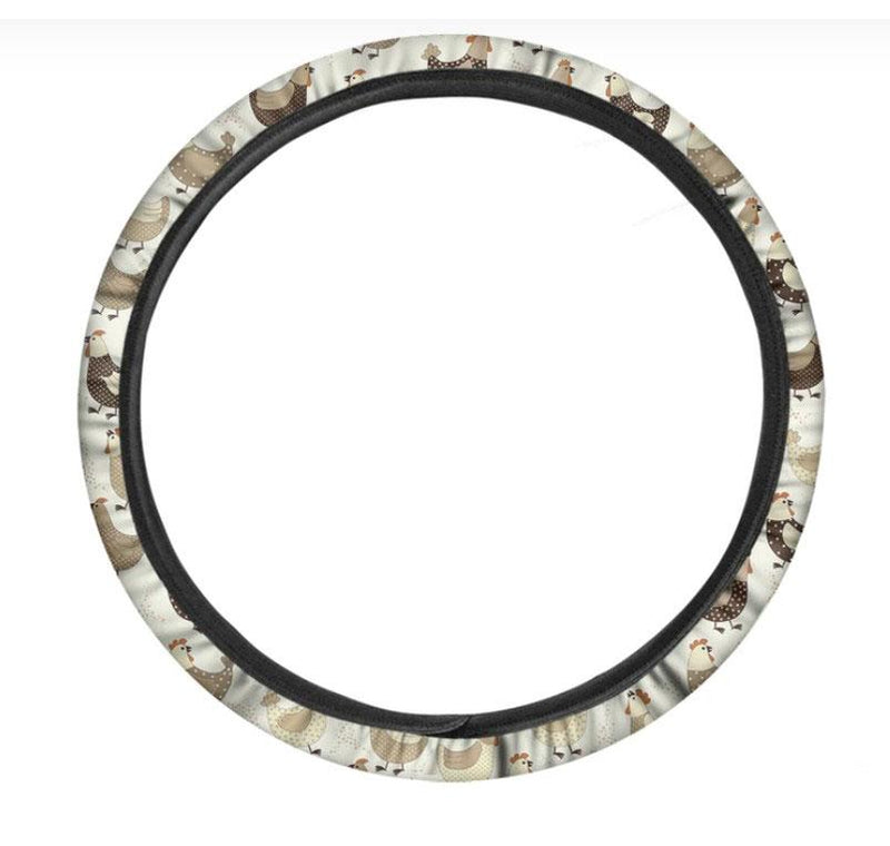 Cute Chicken Pattern Print Car Steering Wheel Cover Nearkii
