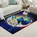 Stitch Love You To The Moon Galaxy Carpet Rug Home Room Decor Nearkii