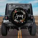 Vintage Jeep Flower Car Spare Tire Cover Gift For Campers Nearkii