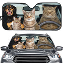 Funny Cat Family And Dog Car Auto Sunshades Nearkii
