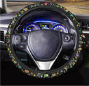 Psychedelic Mushroom Pattern Print Car Steering Wheel Cover Nearkii