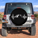 Heart Beat Mountain Car Spare Tire Covers Gift For Campers Nearkii