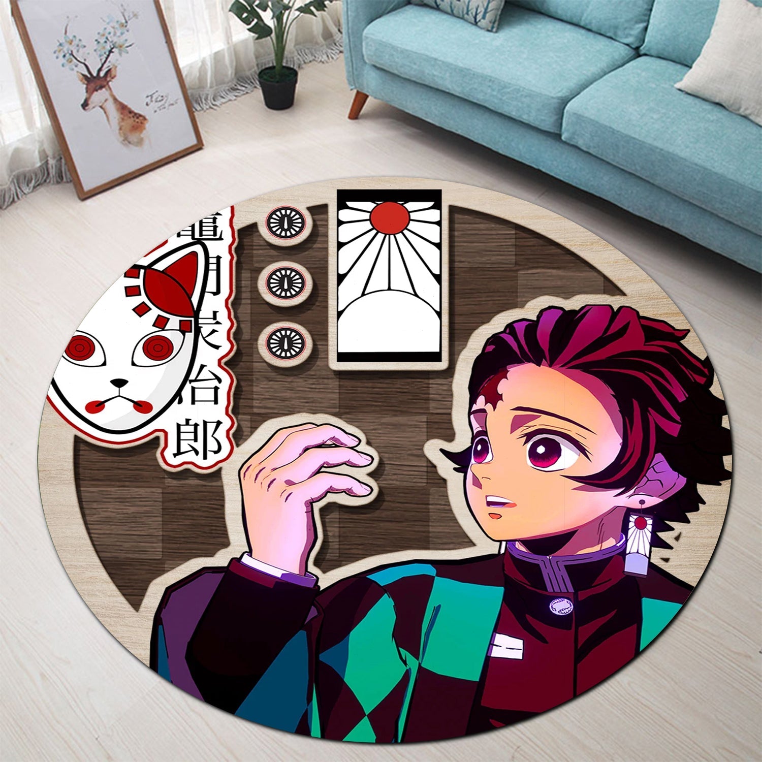 Tanjiro Rug Demon Slayer Tanjiro Kamado Round Rug
