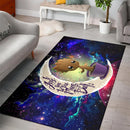 Baby Groot Love You To The Moon Galaxy Carpet Rug Home Room Decor Nearkii