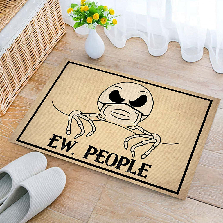 Ew People Jack Skellington Face Mask Funny Doormat Home Decor Nearkii