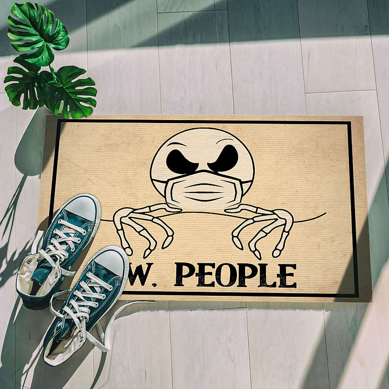 Ew People Jack Skellington Face Mask Funny Doormat Home Decor Nearkii