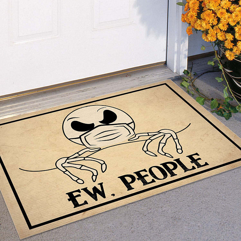 Ew People Jack Skellington Face Mask Funny Doormat Home Decor Nearkii