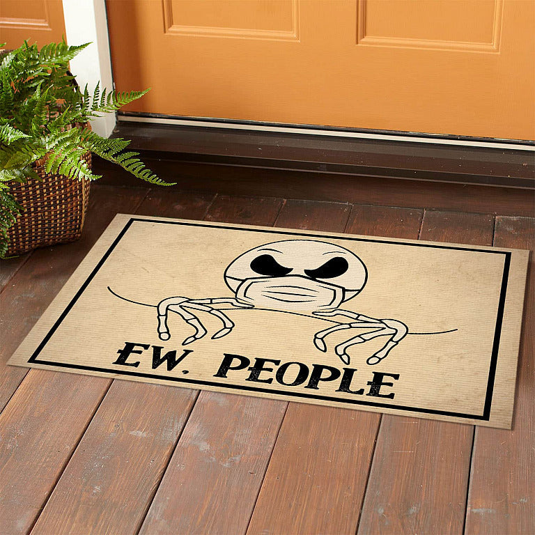 Ew People Jack Skellington Face Mask Funny Doormat Home Decor Nearkii