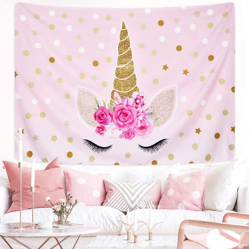 Unicorn Cute Pink Tapestry Room Decor Nearkii