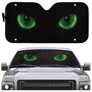 Green Dangerous Wild Black Cat Eyes In The Dark Custom Car Auto Sun Shades Windshield Accessories Decor Gift Nearkii