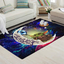 Baby Yoda Love You To The Moon Galaxy Carpet Rug Home Room Decor Nearkii