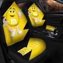M&M's Candy Ice Cream Cones Chocolate Yellow Car Seat Covers Custom Car Accessories