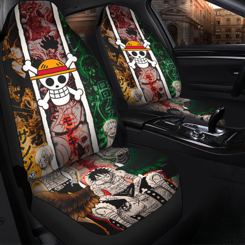 One Piece Zoro Luffy Anime Premium Custom Car Seat Covers Decor Protectors Nearkii