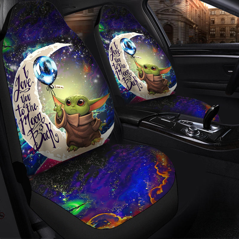 Baby Yoda Love You To The Moon Galaxy Car Seat Covers Nearkii