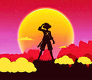 One Piece Luffy Anime Sunset Tapestry Room Decor Nearkii