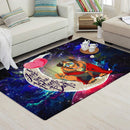Beauty And The Beast Love You To The Moon Galaxy Carpet Rug Home Room Decor Nearkii