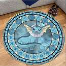 Pokemon Vaporeon Round Carpet Rug Bedroom Livingroom Home Decor Nearkii