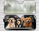 Golden Retriever Family Car Auto Sunshades Nearkii